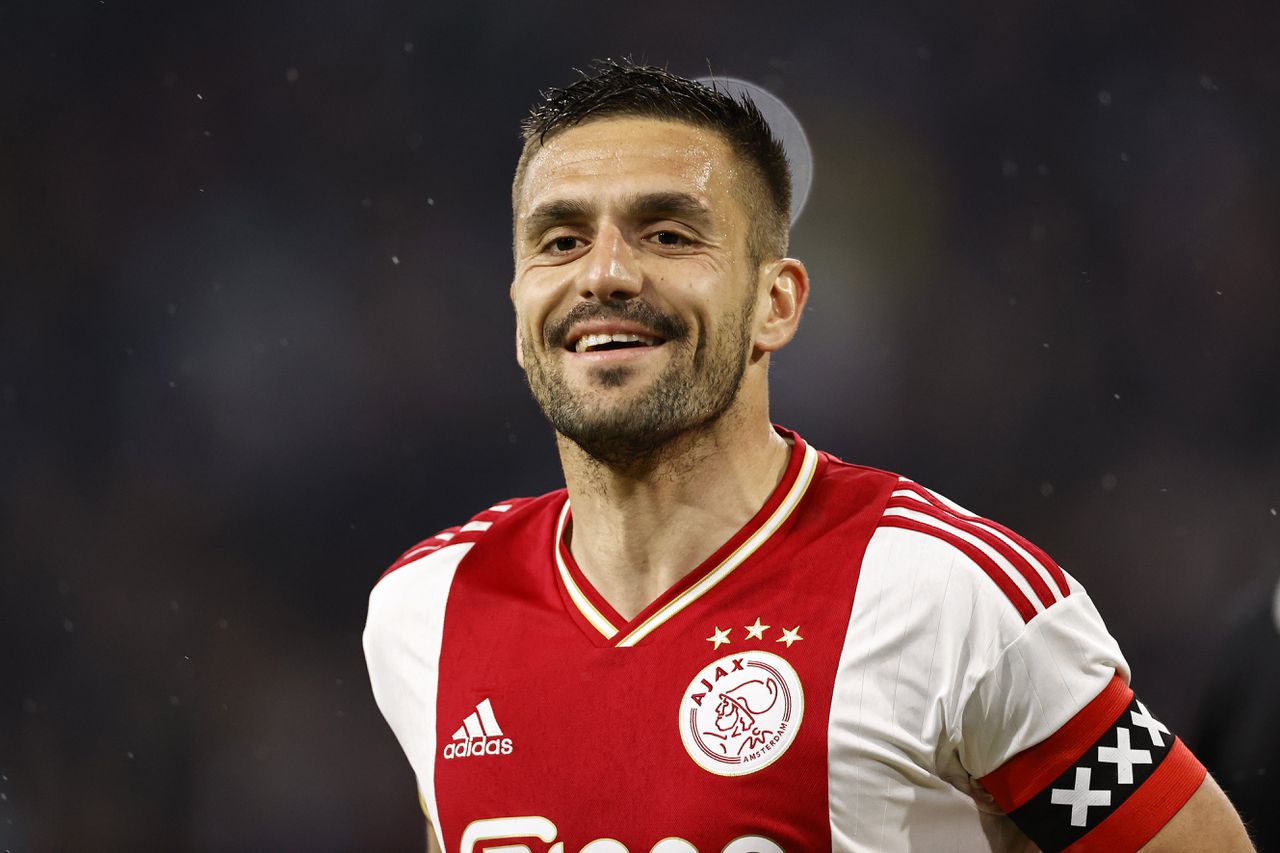 Tadic tijdens de Nederlandse eredivisiewedstrijd tussen Ajax en AZ op 6 mei.