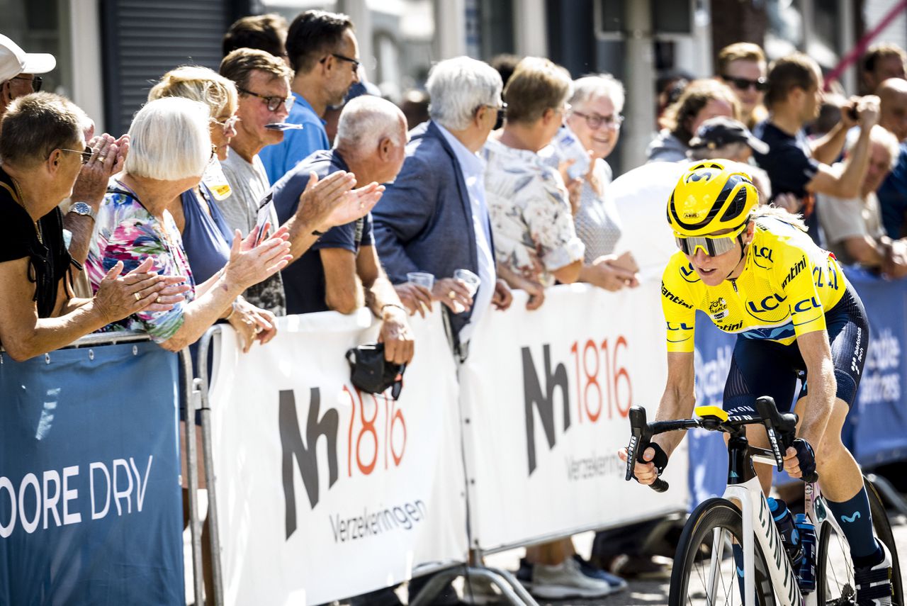 Tour de Femmes-winnares Annemiek van Vleuten tijdens de vrouwenkoers.