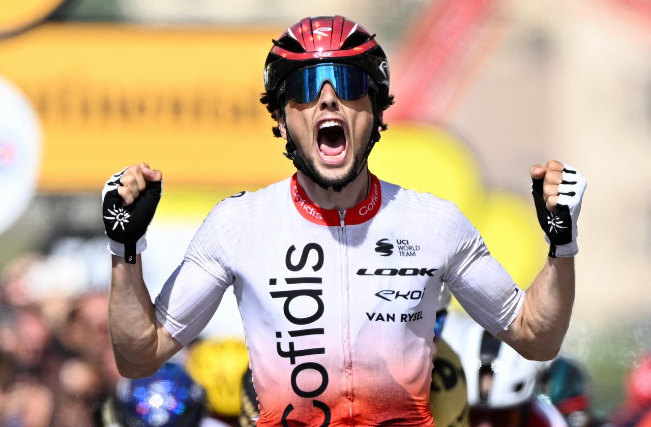 Victor Lafay won zondag voor het eerst een etappe van de Tour de France.