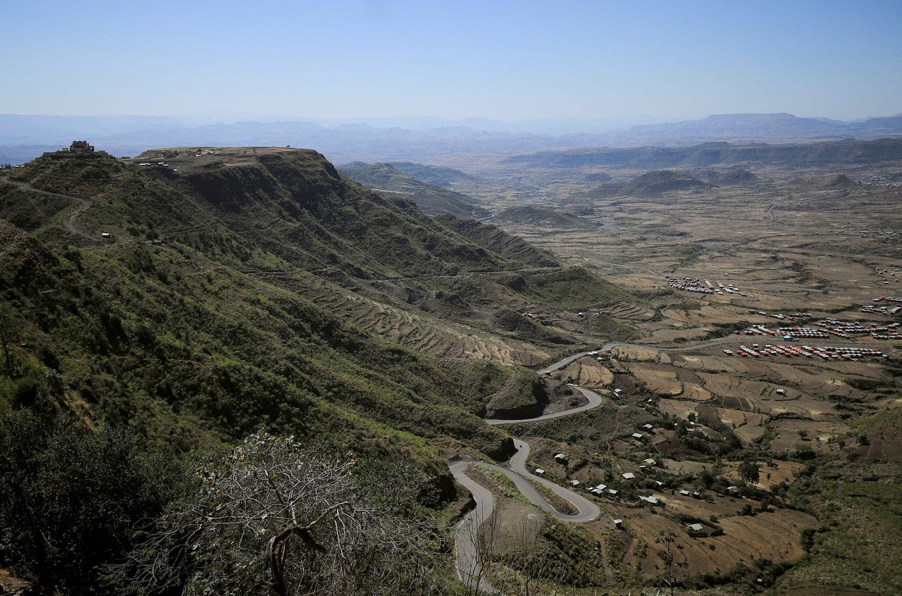 De stad Lalibela in de regio Amhara, Ethiopië.