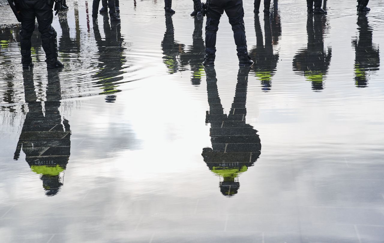 Optreden van de politie bij een demonstratie tegen de coronamaatregelen in Amsterdam, januari 2021. ANP / HOLLANDSE HOOGTE, NICO GARSTMAN