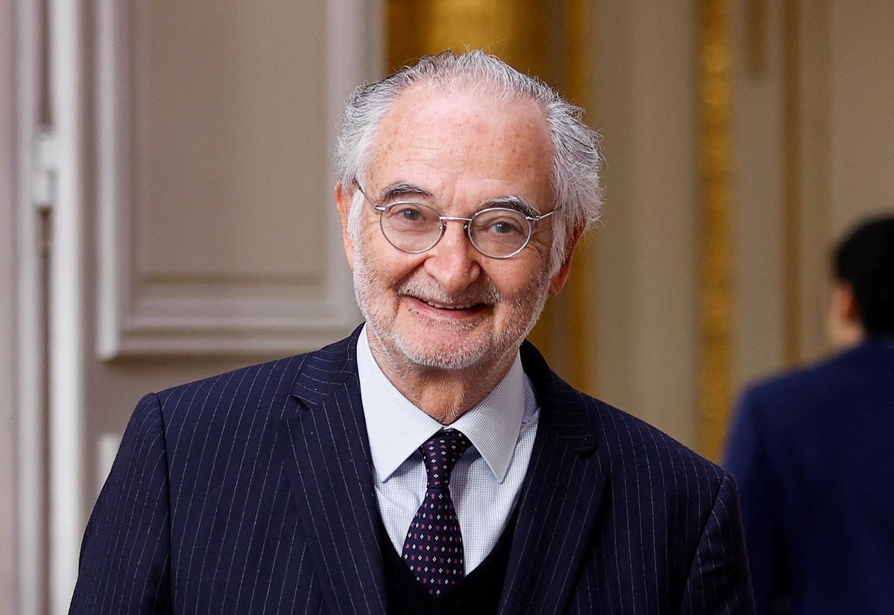 Jacques Attali bij de inhuldiging van de Franse president Macron, op 7 mei 2022.