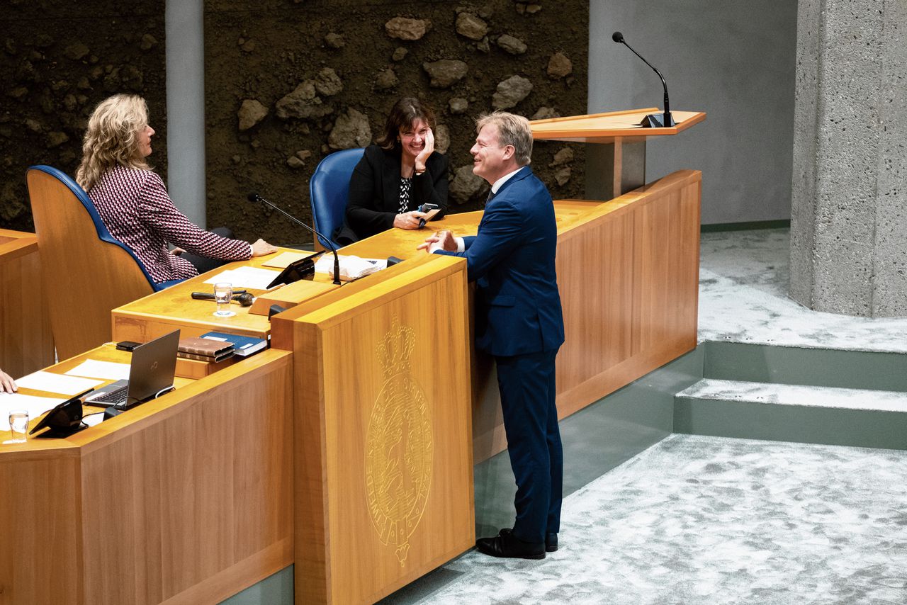 Pieter Omtzigt neemt als zelfstandig Kamerlid deel aan een debat over Afghanistan in september 2021, kort nadat hij was teruggekeerd van ziekteverlof.