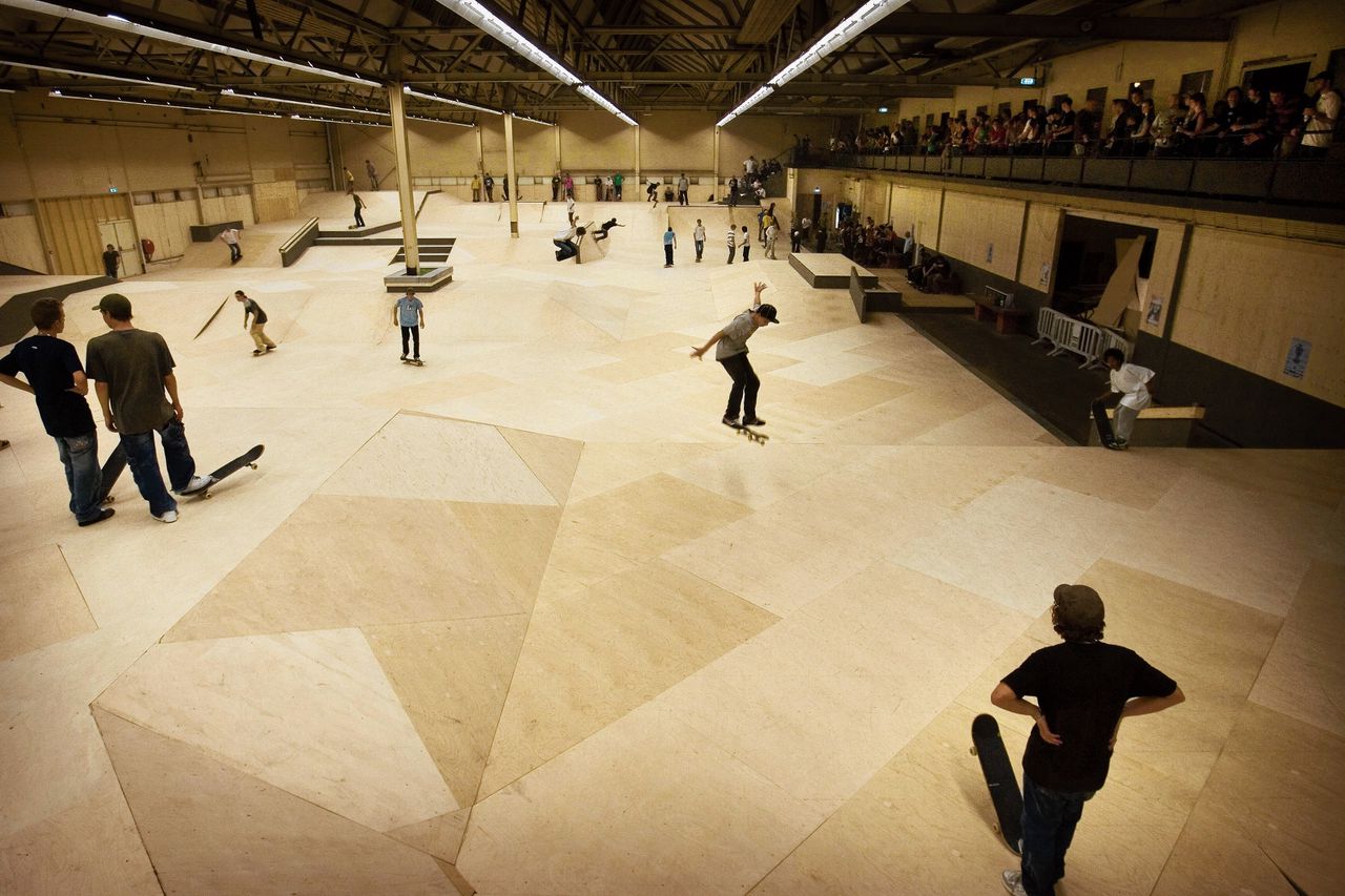 Zoals het was: de skatehall Area 51 in 2006, toen skateboarders het rijk alleen hadden.