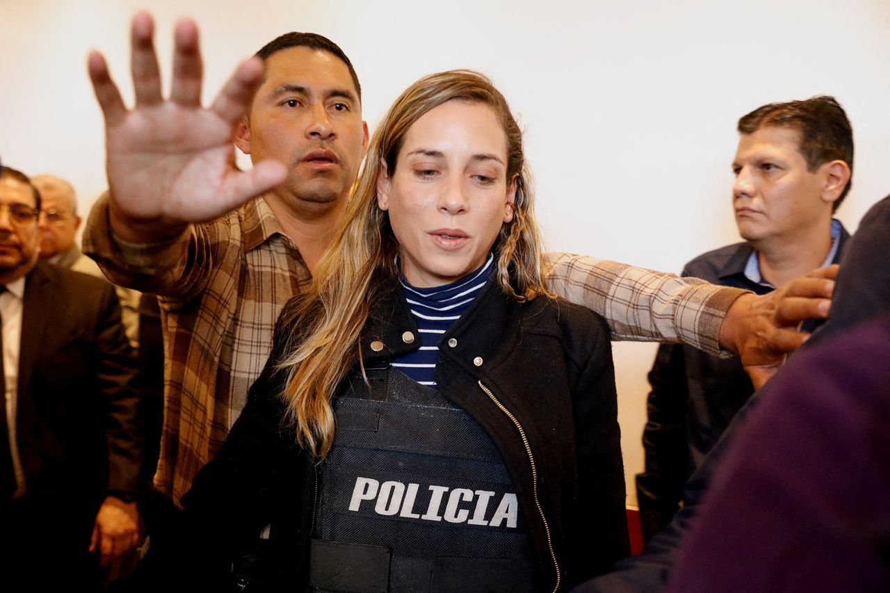 González Náder voorafgaand aan een persconferentie van afgelopen donderdag.