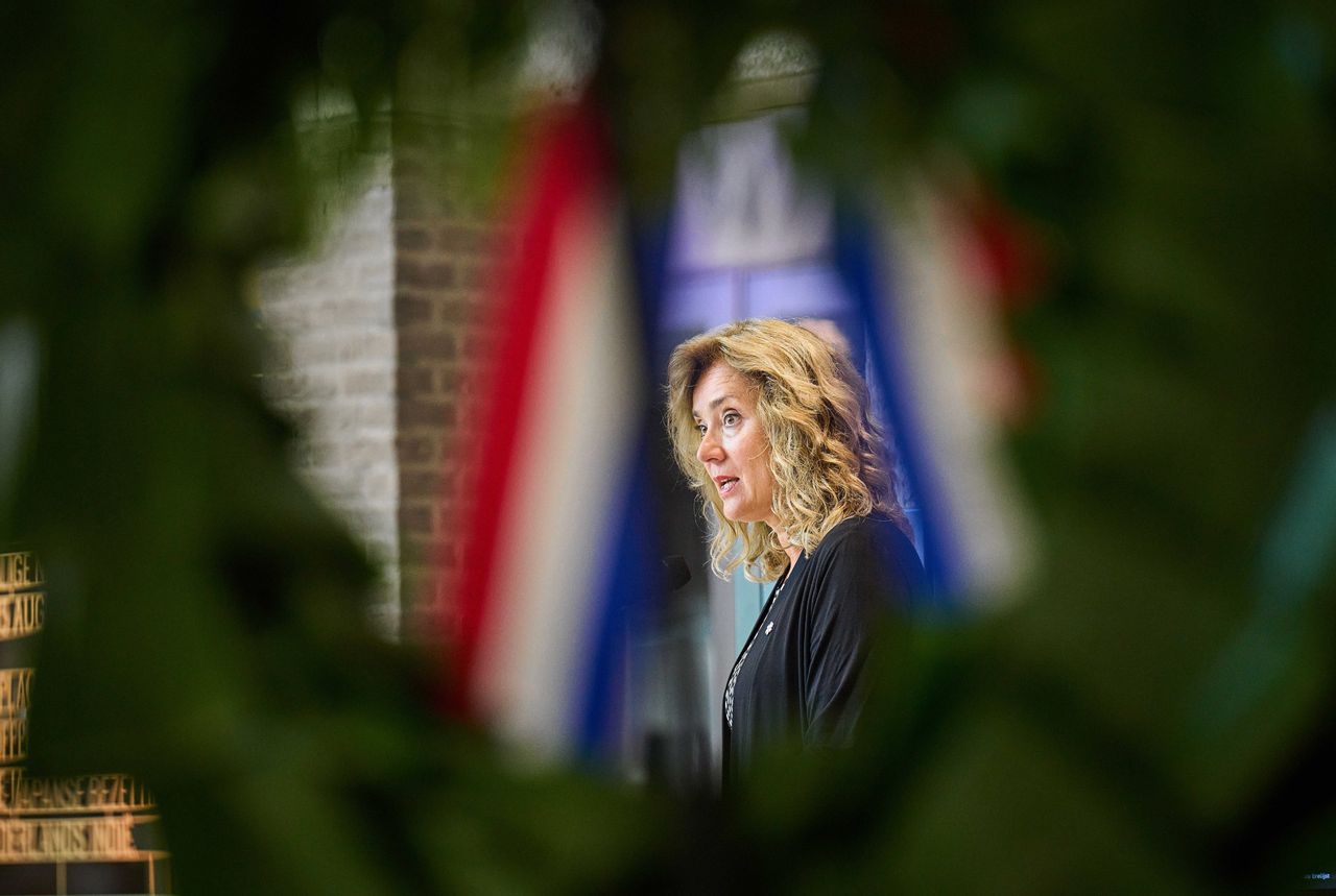 Vera Bergkamp eerder deze maand tijdens de herdenking van de oorlog in Nederlands-Indië.