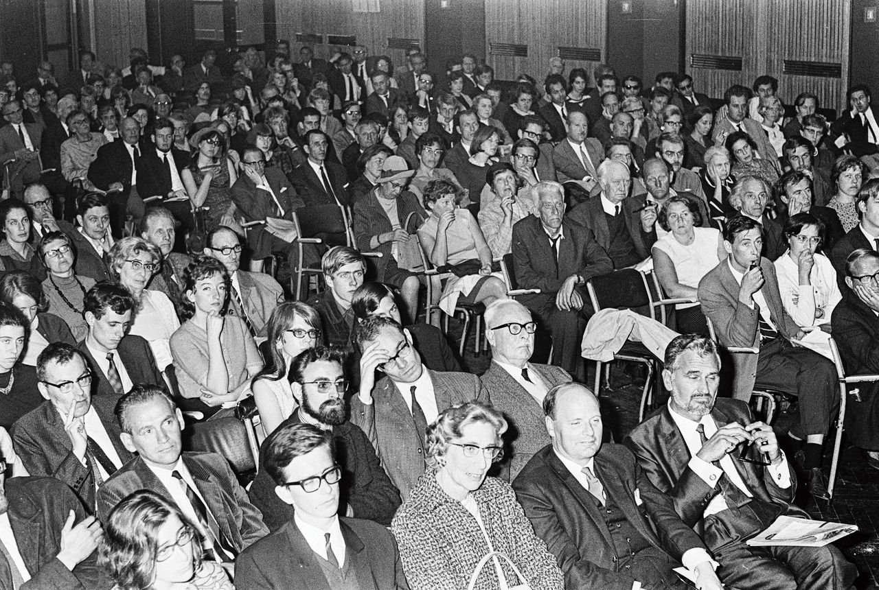 PSP-bijeenkomst in Grand Hotel Krasnapolsky in Amsterdam 1967.