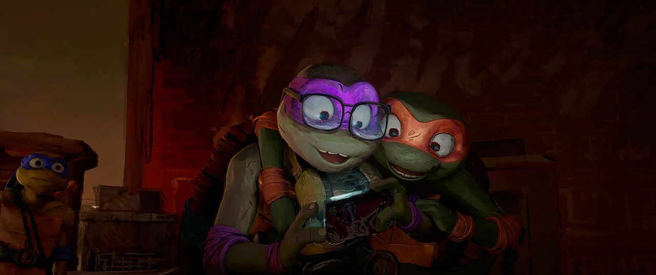 ‘Teenage Mutant Ninja Turtles: Mutant Mayhem’: ruim baan voor een nieuwe gruizige animatietrend, die de indruk wekt handgetekend te zijn.