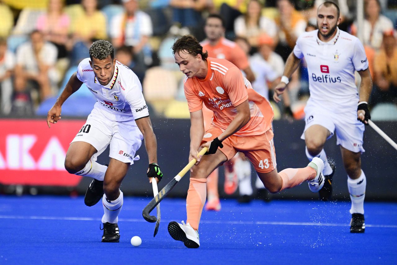 Floris Middendorp in actie tijdens de halve finale.