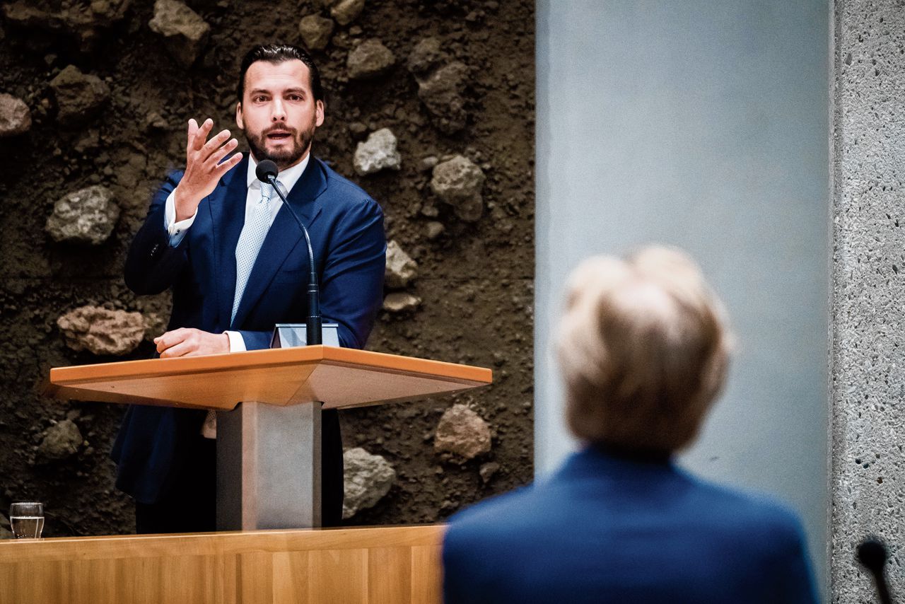 Thierry Baudet tijdens een debat.