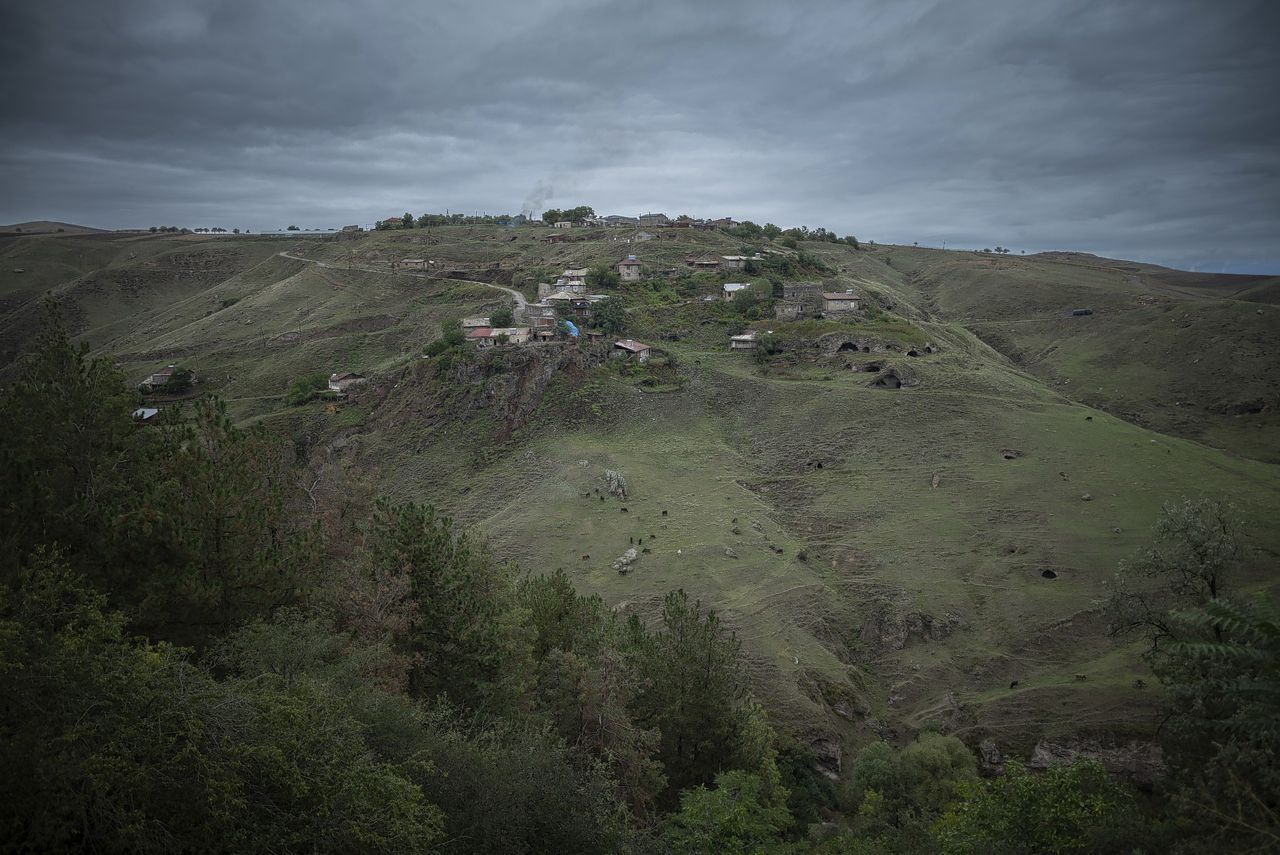 Het Armeense dorp Aravus, aan de grens met Azerbeidzjan.