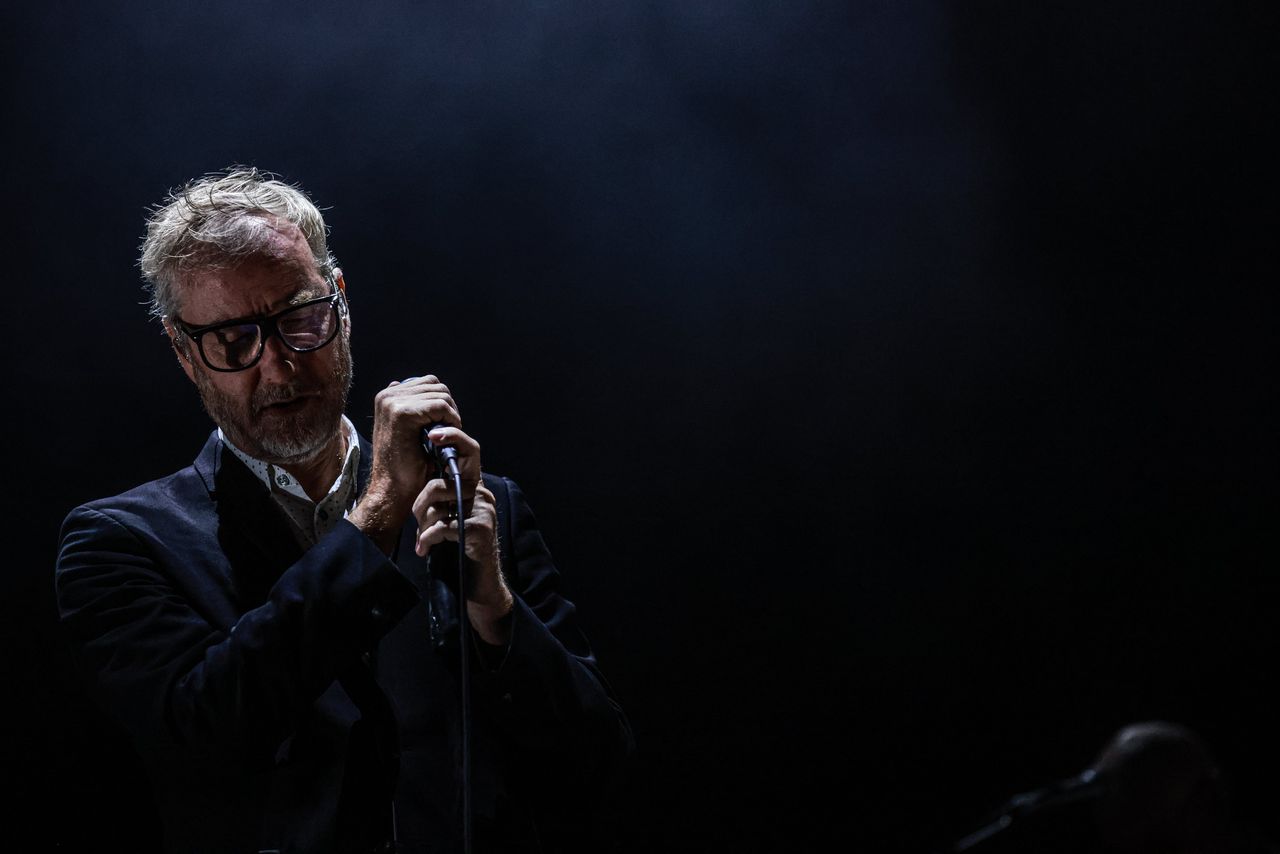 Zanger Matt Berninger van The National in de 3Arena donderdag in Dublin.