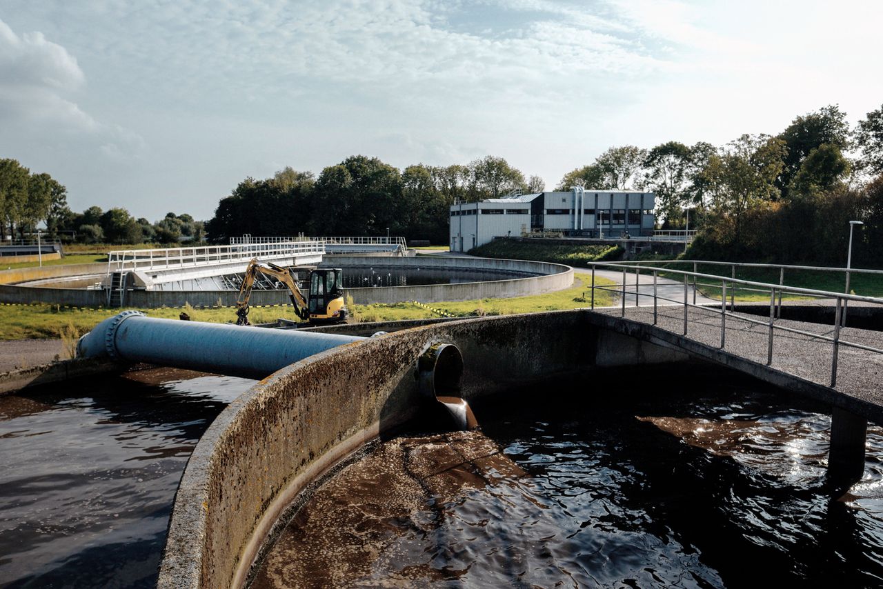 De rioolwaterzuiveringsinstalatie in Oijen.