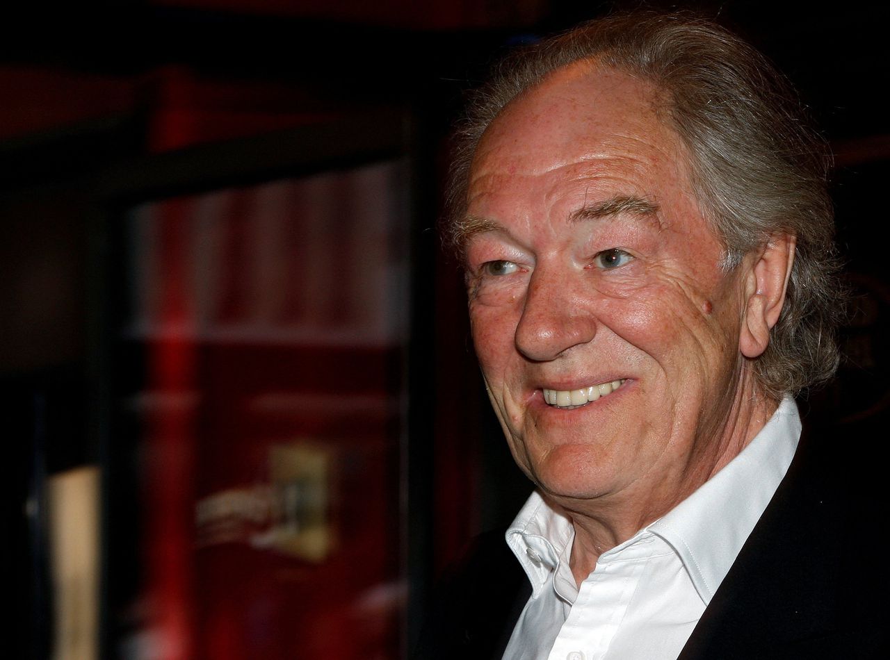 Michael Gambon tijdens de première van ‘Harry Potter and the Half-Blood Prince’ in New York, 2009.