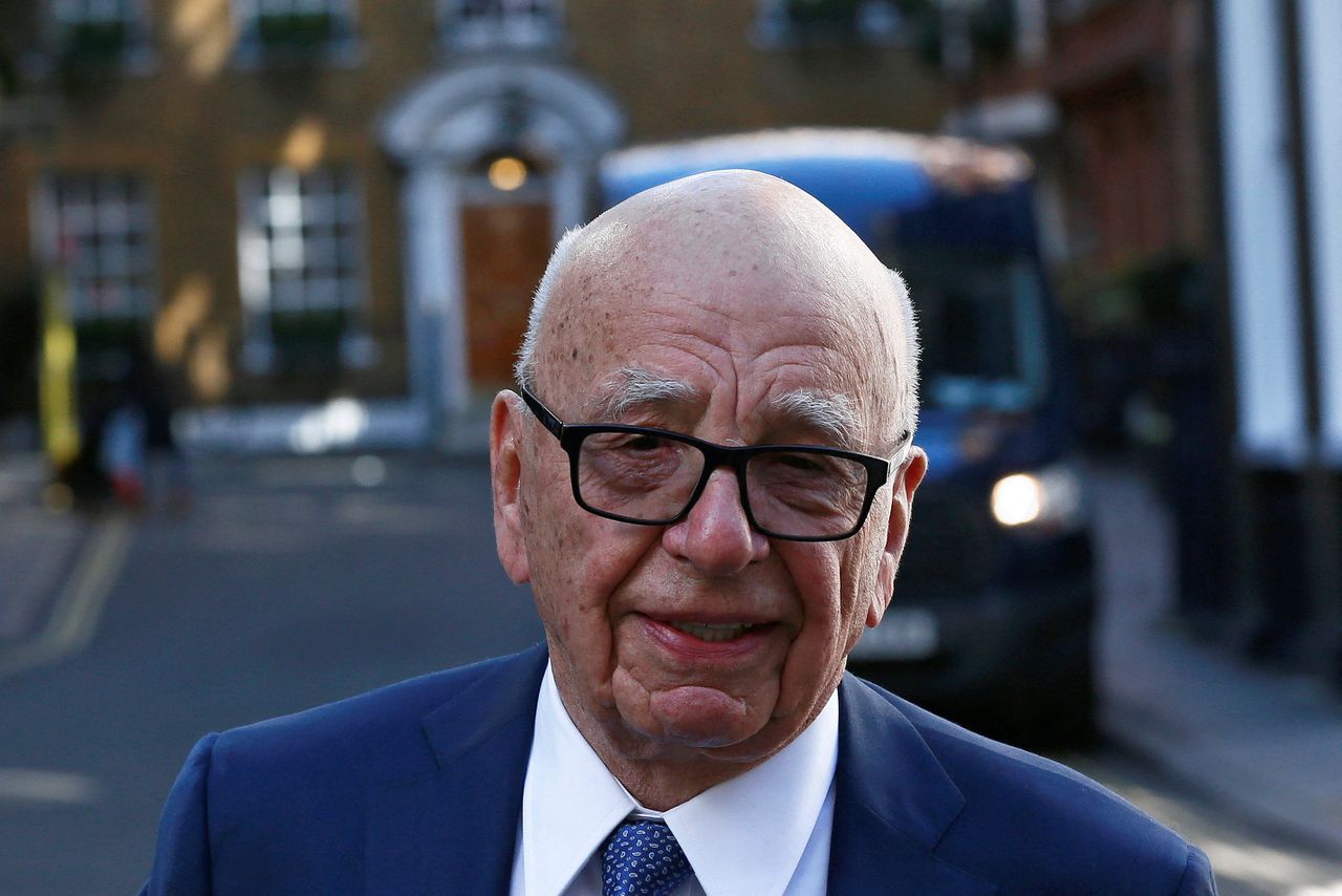 Rupert Murdoch in 2016, bij zijn huis in Londen.