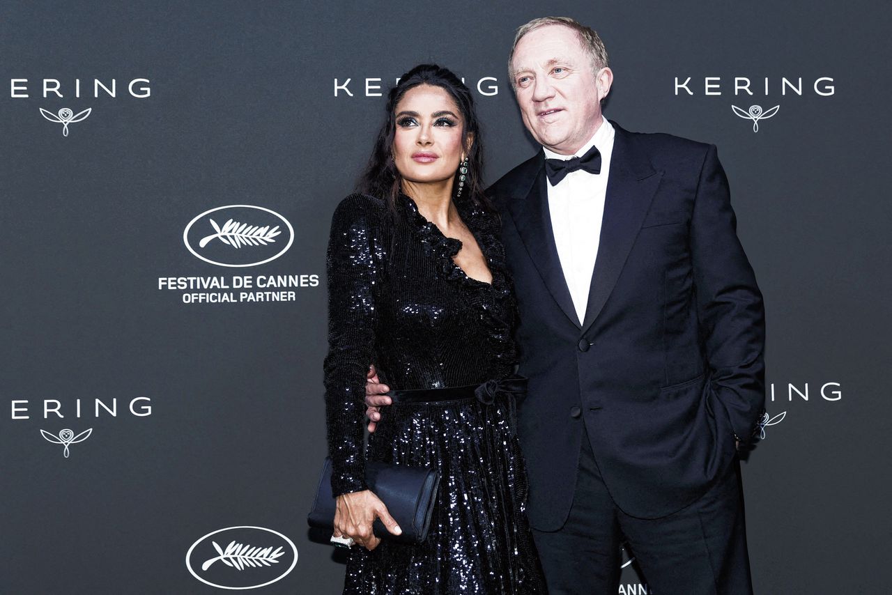 Salma Hayek en echtgenoot François-Henri Pinault, afgelopen mei op het Filmfestival van Cannes,