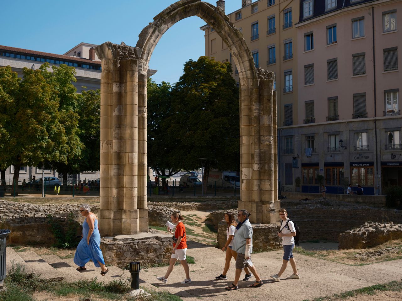 Lyon in augustus, tijdens een hittegolf.