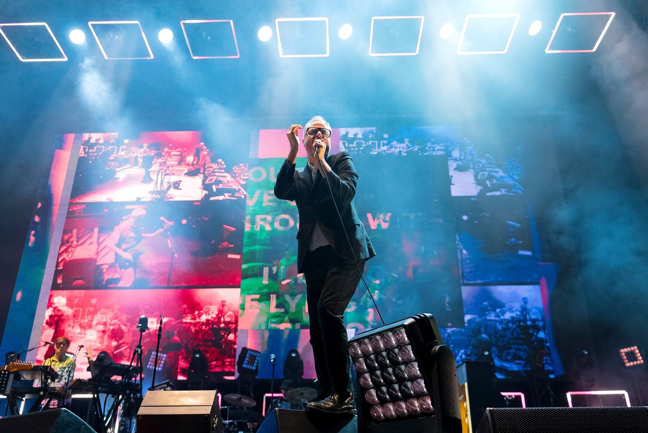 The National-zanger Matt Berninger tijdens een optreden in Alexandra Palace in Londen eerder deze maand.