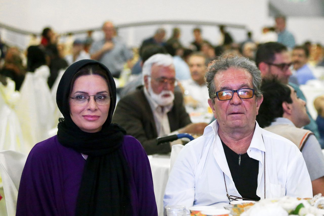 Dariush Mehrjui en zijn vrouw Vahideh Mohammadifar, in 2015 in Teheran.