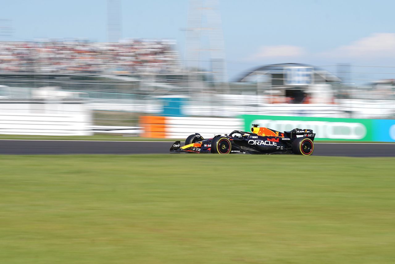 Max Verstappen tijdens de Grote Prijs van Japan, op 24 september.