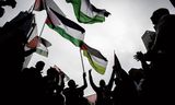 In Rotterdam wordt steun betuigd aan de Palestijnen.