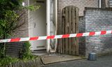 Een door een explosie beschadigde woning in Amersfoort.