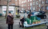 Markt op het Visserijplein in Rotterdam, de dag na de verkiezingen. 