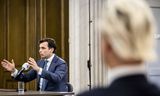 Thierry Baudet en Geert Wilders vrijdag tijdens het NOS Radiodebat.