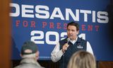 De Republikeinse gouverneur Ron DeSantis op campagne in Lexington in South Carolina.