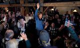 Nikki Haley op campagne in een brouwerij in New Hampshire, de staat die begin 2024 als tweede voorverkiezingen organiseert. 