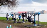 Sportschool in de buitenlucht in Schiedam. 