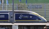 Een Eurostar op Rotterdam Centraal.