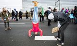 De XR-demonstranten op de snelweg.