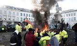 Boeren demonstreren in Brussel in de marge van de EU-top op 1 februari.