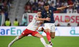 Kylian Mbappé zondag in de achtste finale van het WK tegen Polen. (3-1).