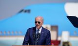 Joe Biden geeft een speech nadat hij aangekomen is in Tel Aviv. Na zijn bezoek aan Israël en Palestina reist hij door naar Saoedi-Arabië. 