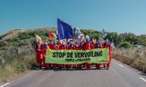 Demonstratie van Greenpeace tegen Tata Steel.