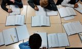 Rekenles van groep 8 op basisschool  Noorderlicht.