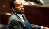 O.J. Simpson in de rechtszaal in Los Angeles in december 1994. 