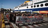 Demonstranten in Athene.