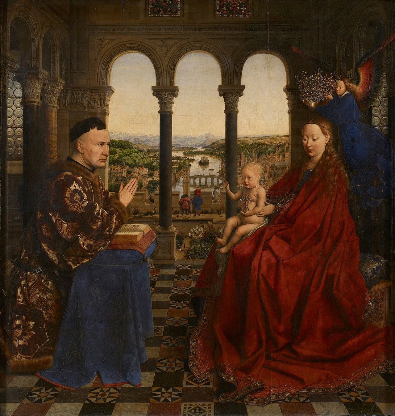 Jan van Eycks ‘De Maagd van kanselier Rolin’ uit 1430 is schoongemaakt: kunsthistorisch een evenement van de eerste orde