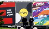 Het gebouw van BNNVARA, NTR, HUMAN en VPRO op het Mediapark. 