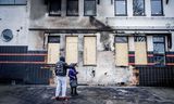 Het Opera Zalencentrum in Den Haag, de dag nadat de politie tijdens een bijeenkomst daar moest optreden bij een gewelddadige confrontatie tussen twee groepen Eritreeërs.