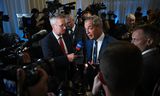 Nigel Farage wordt geïnterviewd door GB News na zijn aankondiging dat hij zich kandidaat stelt bij de Britse parlementsverkiezingen, als leider van de radicaal-rechtse partij Reform, maandag. 