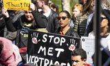 Protestbijeenkomst van toeslagenouders in  Rotterdam twee jaar geleden.