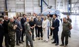 De Oekraïense president Volodymyr Zelensky bracht afgelopen zomer een bezoek aan de vliegbasis bij Eindhoven, en bekeek daar F-16's.