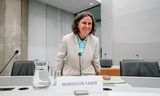 Marjolein Faber voorafgaand aan hoorzitting in de Tweede Kamer. Foto Bart Maat