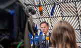 Demissionair premier Mark Rutte maandag bij aankomst voor de informele EU-top in Brussel. 