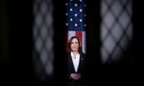 De Amerikaanse vicepresident Kamala Harris op 7 maart in het Huis van Afgevaardigden voor de ‘State of the Union’-toespraak van president Joe Biden. 