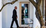 President Joe Biden op weg naar de Oval Office in het Witte Huis, op 30 januari.